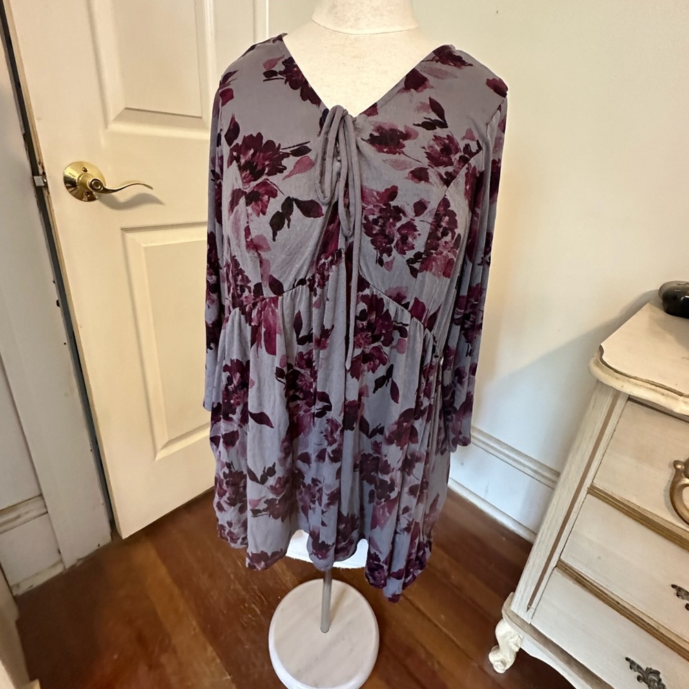 Torrid super soft tie peasant top size 2X